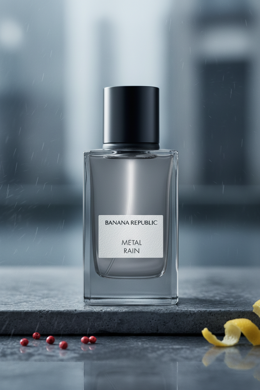 Banana Republic Metal Rain — Front-Facing Opaque Grey Glass