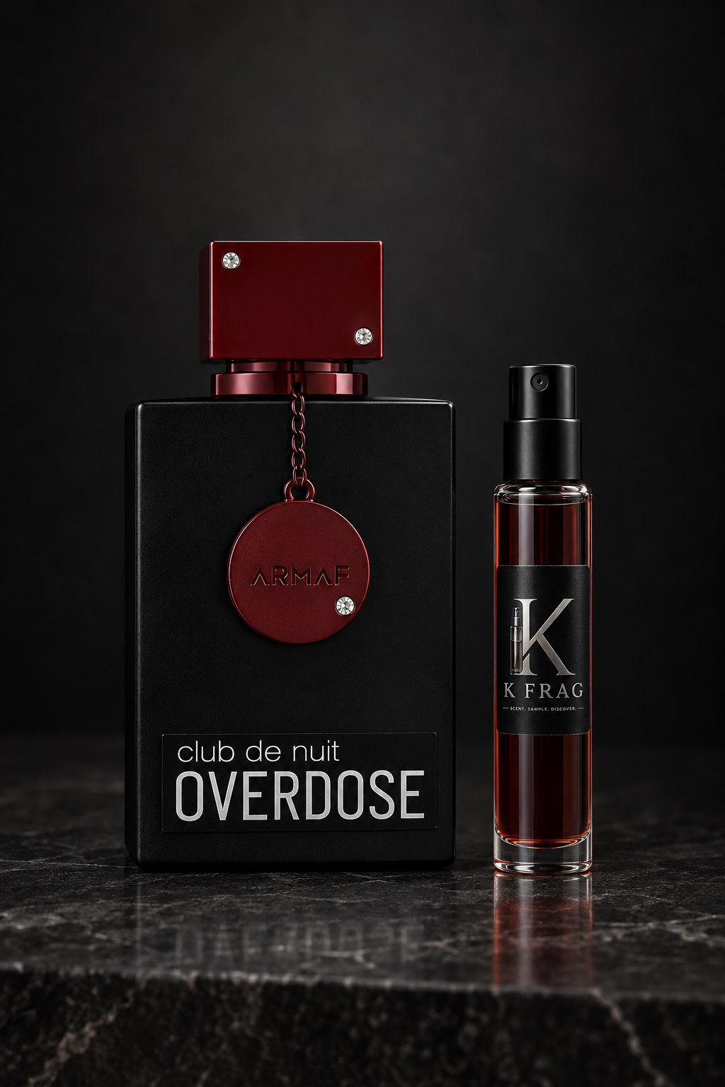 Премиум продуктова снимка на CLUB DE NUIT OVERDOSE и K FRAG декант