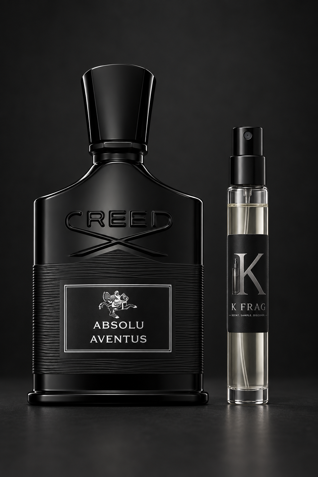 Creed Absolu Aventus and K FRAG decant side by side