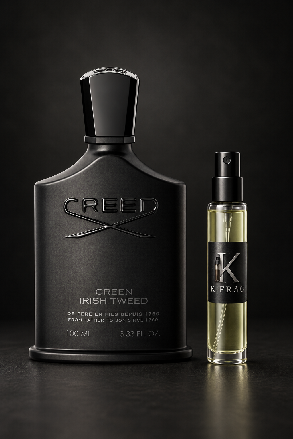 CREED GREEN IRISH TWEED с декант със светложълта до бледозеленикаво-жълта течност