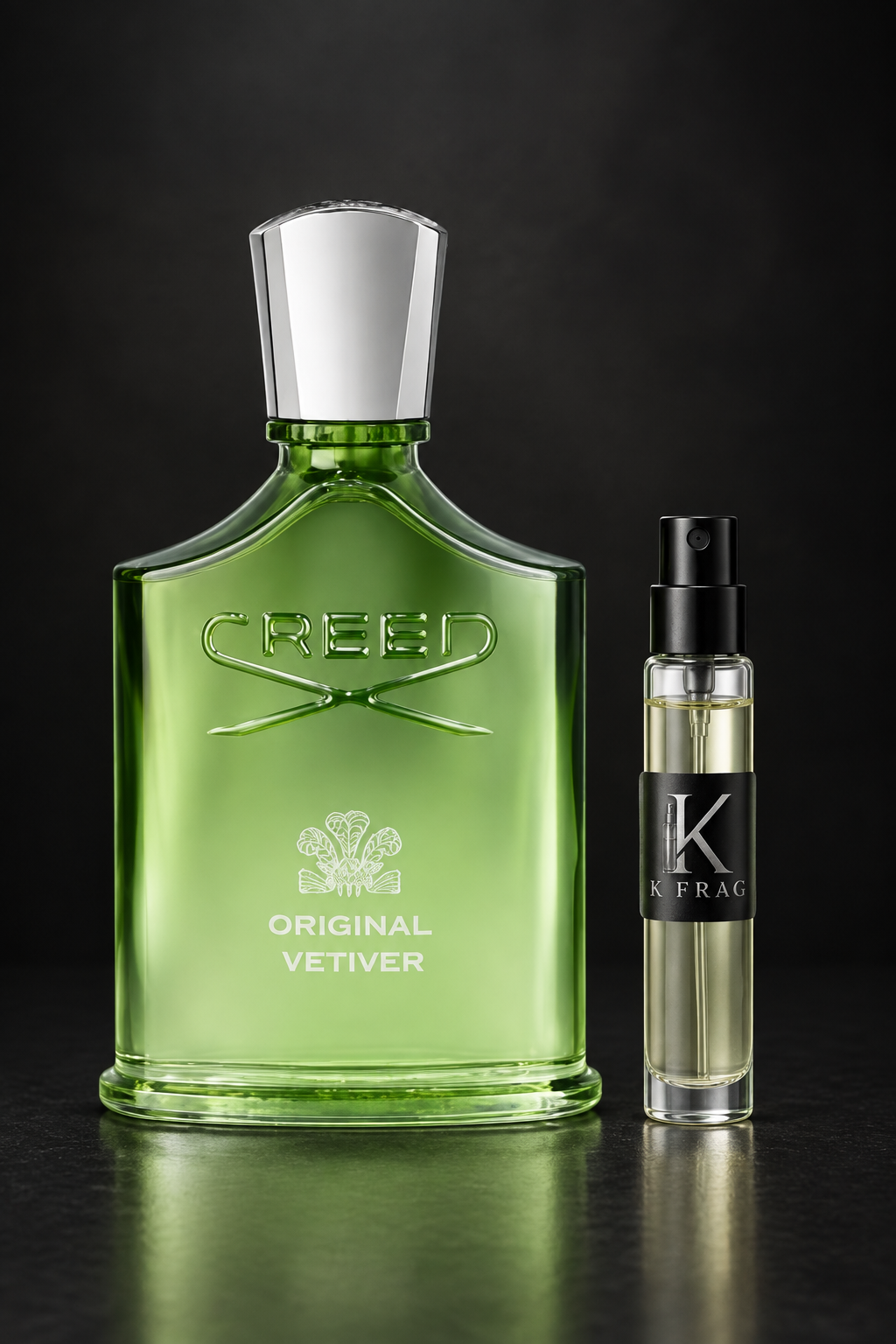 CREED ORIGINAL VETIVER с почти прозрачна светложълта течност в деканта