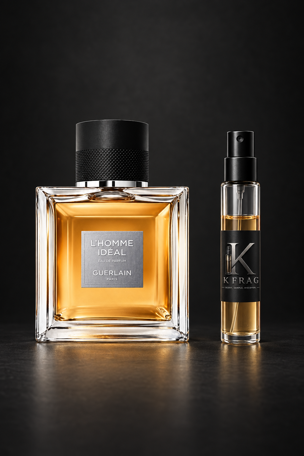 Guerlain L'Homme Idéal и K FRAG декант един до друг