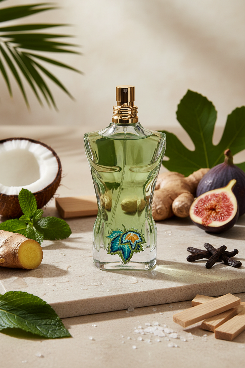Jean Paul Gaultier Le Beau Paradise Garden — Minimalist E-Commerce Editorial