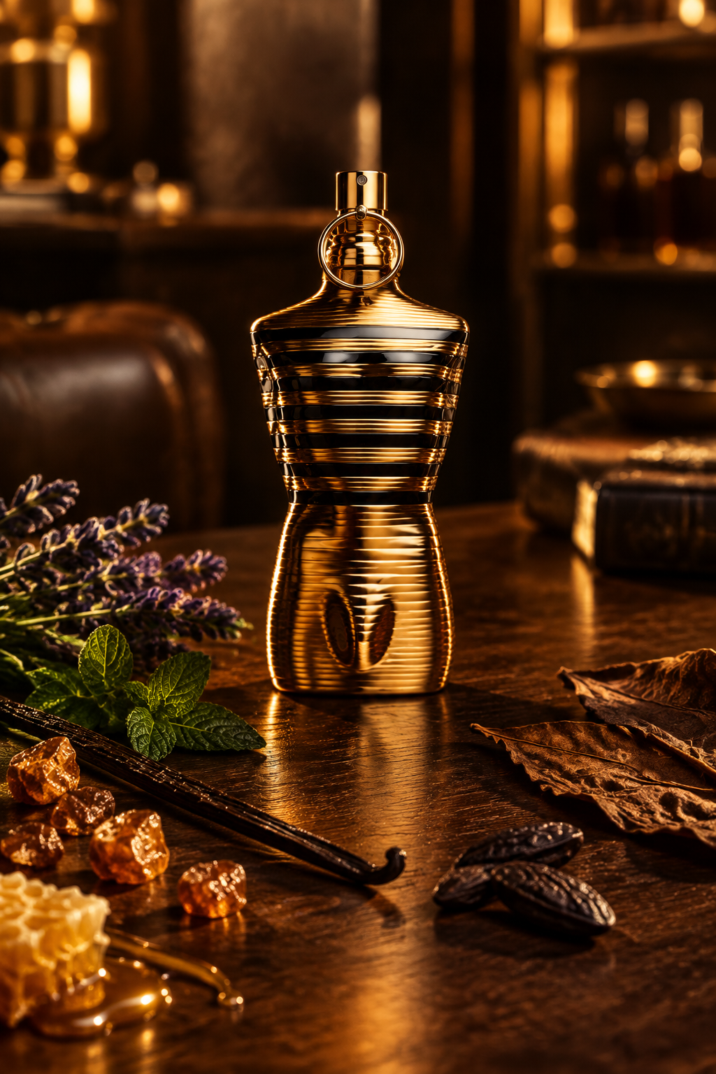 Jean Paul Gaultier Le Male Elixir — Warm Gourmand Luxury Campaign