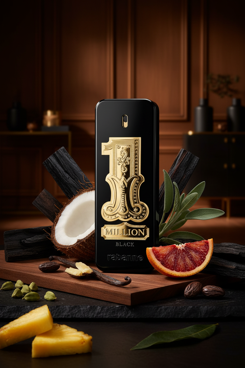 Rabanne 1 Million Black EDP — Luxury Campaign