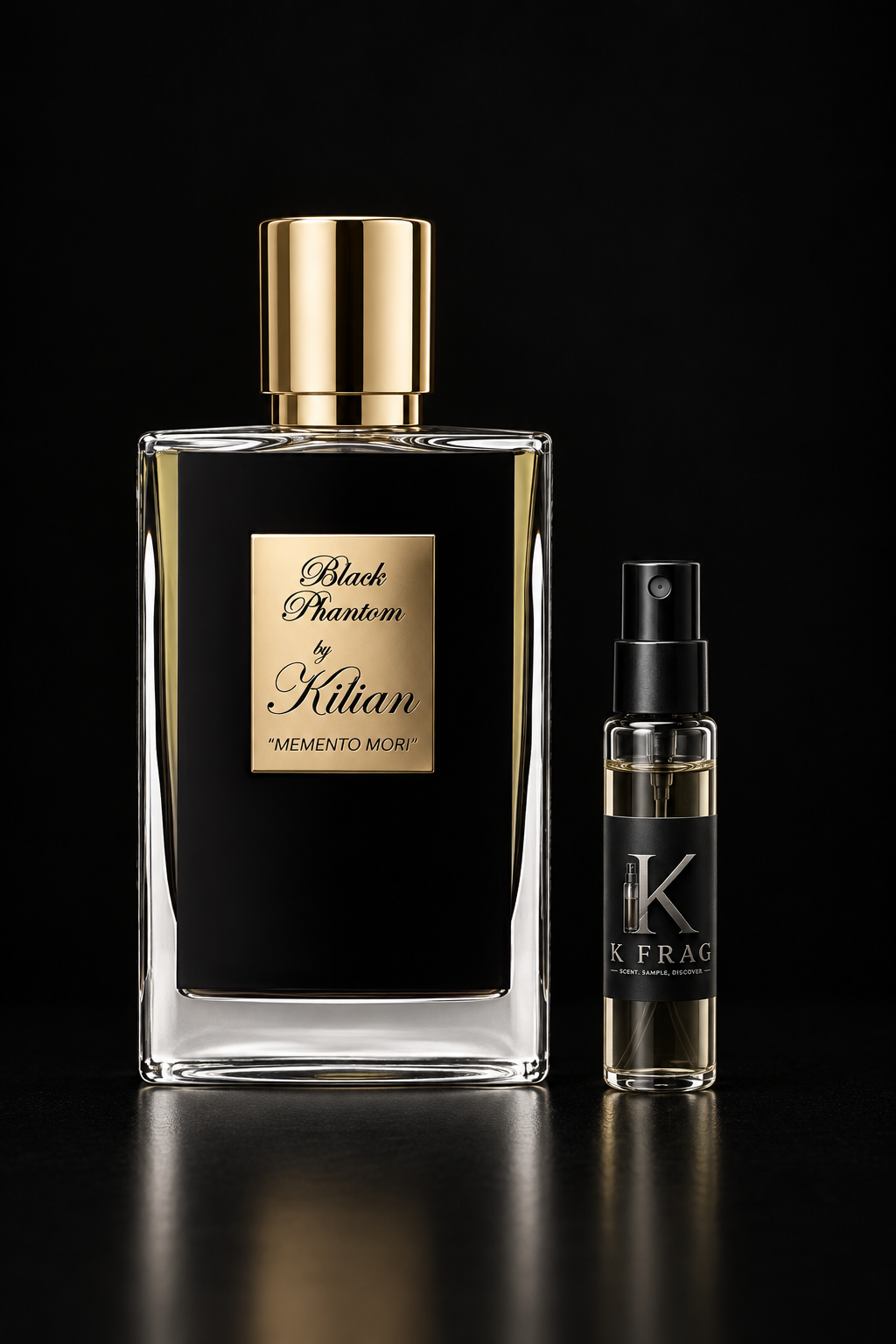 Revised perfume and 5 ml sample studio photograph