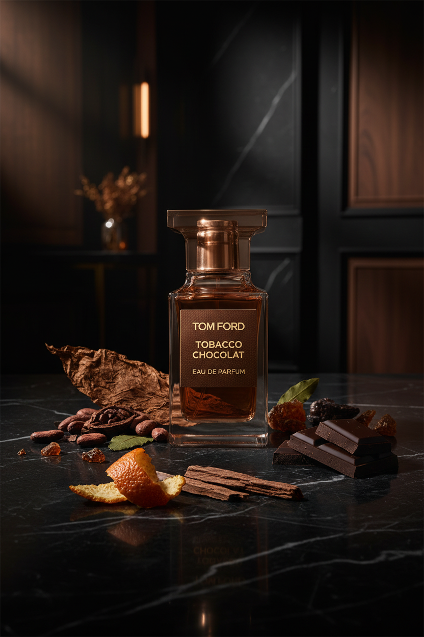 Tom Ford Tobacco Chocolat — Dark Luxury Still Life