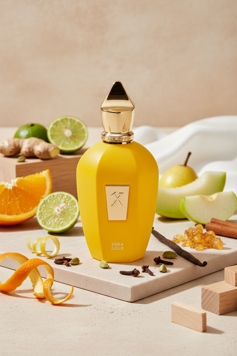 Xerjoff Erba Gold — K FRAG Minimalist Luxury Editorial